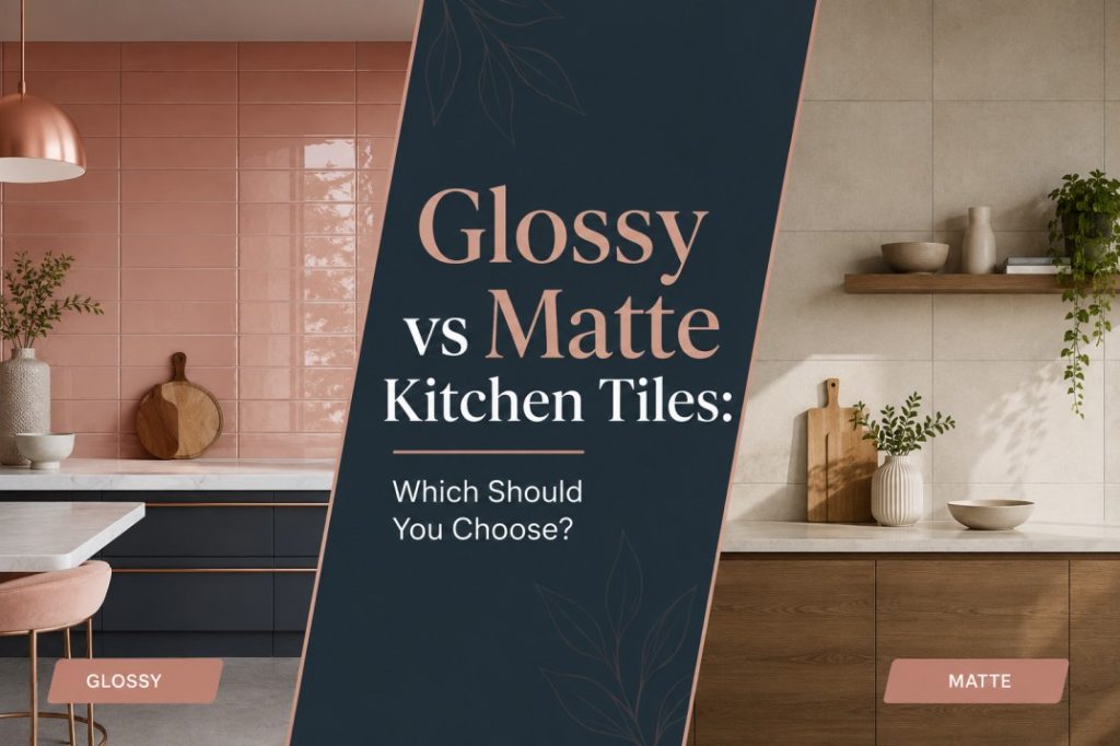 glossy vs matte kitchen tiles